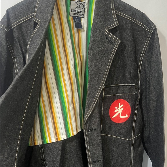 Black Denim Jacket with Embroidered Details - Picture 3 of 6